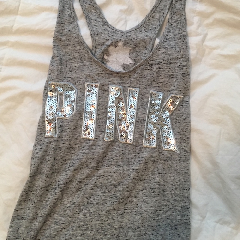 PINK bling racerback tank
